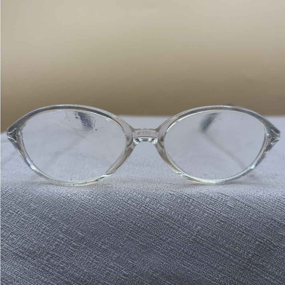 VTG‎ Y2K Blue Ribbon for Marchon Misty Blue Oval Cat Eye Eyeglass Frames BR 18